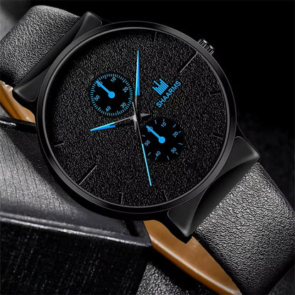 2Pcs Set Fashion Mens Sports Watches Man Business Quartz Wristwatch Luxury Men Casual Clock Watch Relogio Masculino