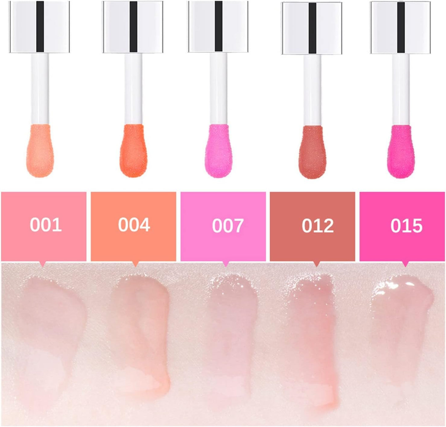 Lip Gloss Plumping Lip Oil Tinted, Moisturizing Lip Oil Long Lasting Nourishing Lip, Hydrating Lip Gloss Tint Lipstick for Women, Glitter Shine Liquid Lipstick Lip Glaze Makeup (Pink, One Size)