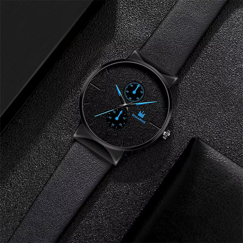 2Pcs Set Fashion Mens Sports Watches Man Business Quartz Wristwatch Luxury Men Casual Clock Watch Relogio Masculino